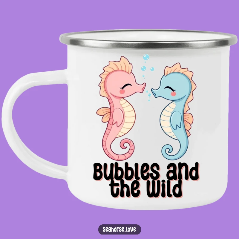 Funny Giggling Seahorse Camping Mug - Durable Ocean Bubble Adventure Cup