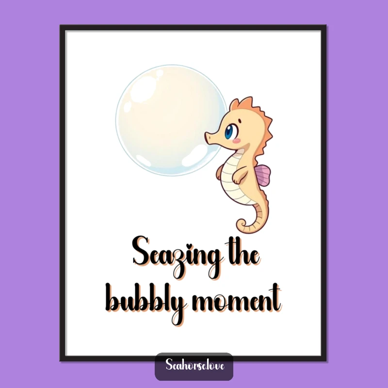 Free Printable Seahorse Wall Art - Whimsical Underwater Downloadable Decor for Any Room
