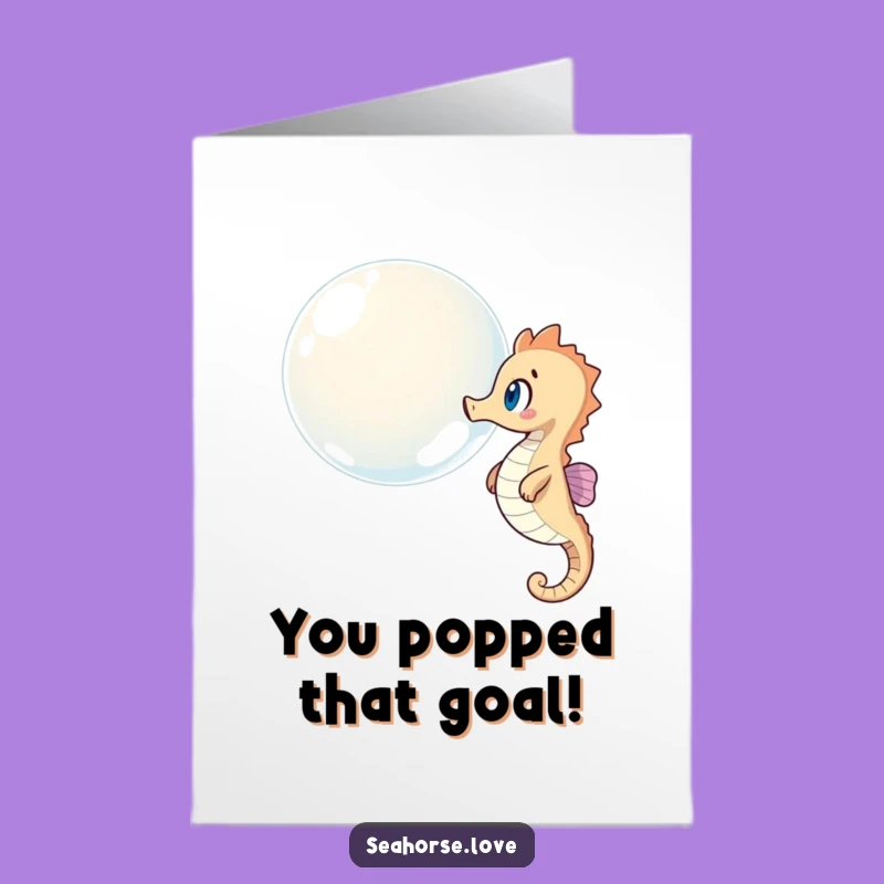 Free Printable Seahorse Congratulations Card - Delightful Aquatic Downloadable for Any Win