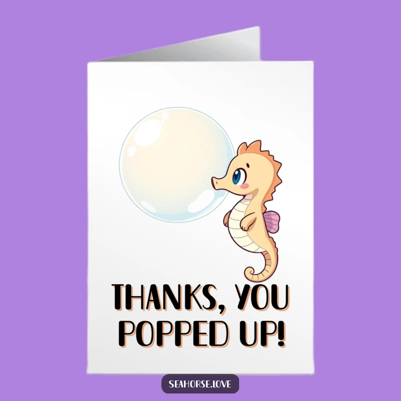 Free Printable Thank You Seahorse Card - Charming Underwater Downloadable for Gratitude