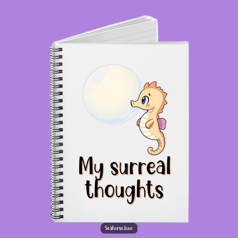 Funny Seahorse Bubble Notebook: Jot Down Ocean Ideas!
